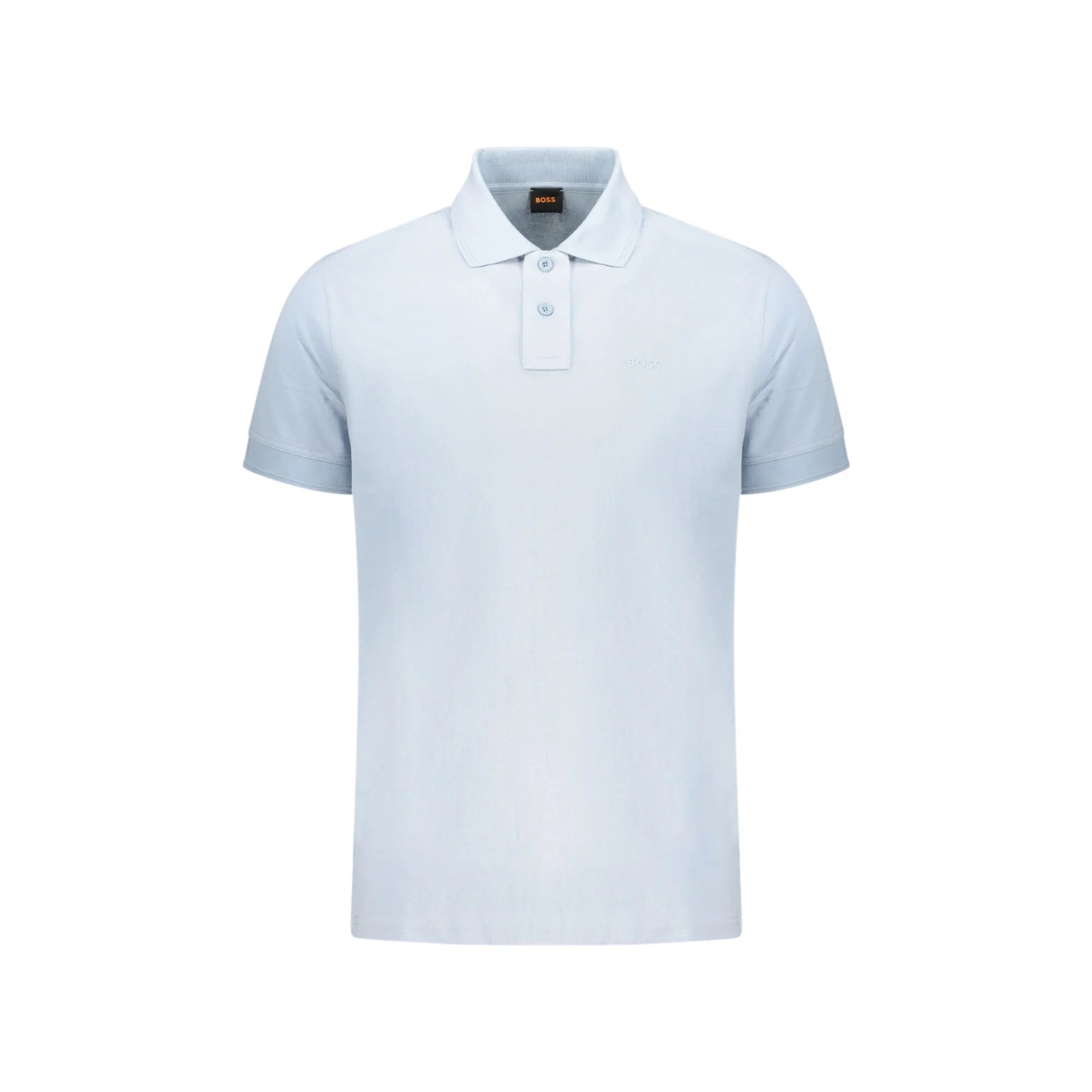 BOSS POLO MANICHE CORTE UOMO AZZURRO